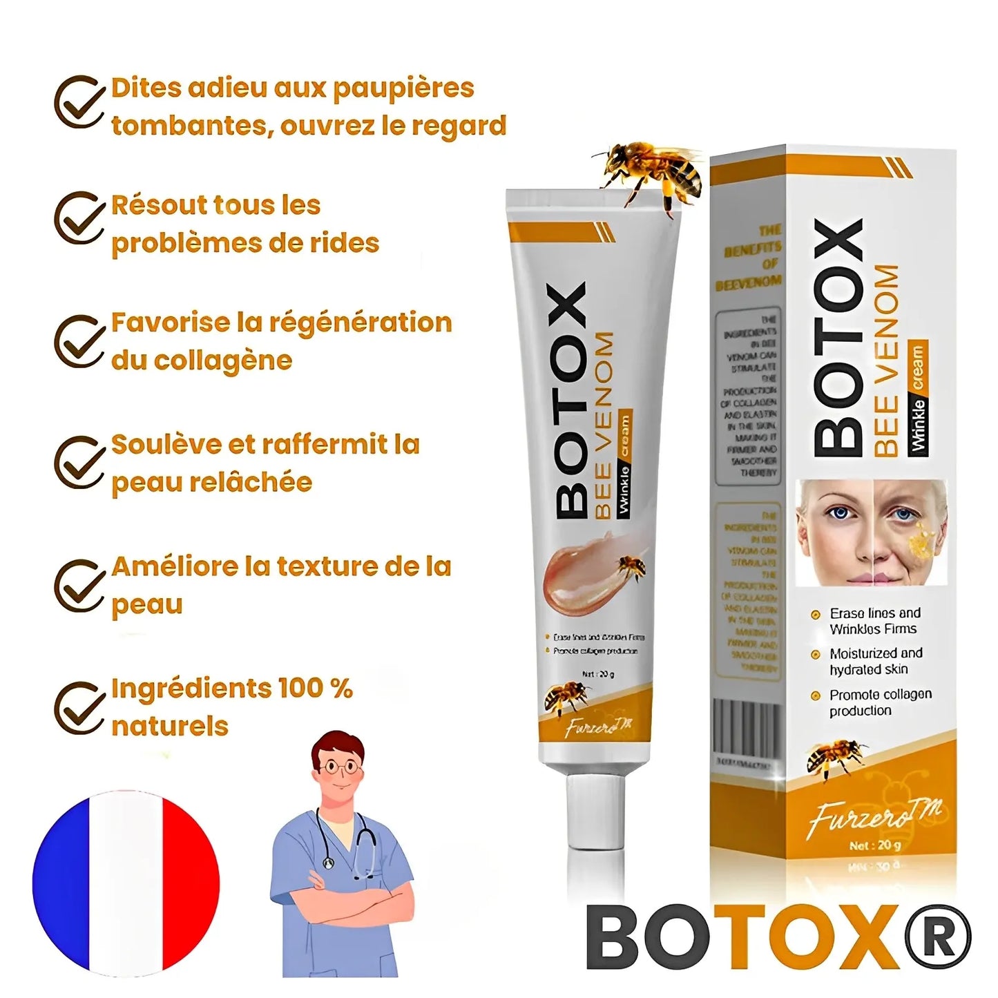 BOTOX- Réduisez les Rides en 2 Minutes - Sérum Anti-Âge Rapide et Efficace - Économisez Temps et Argent