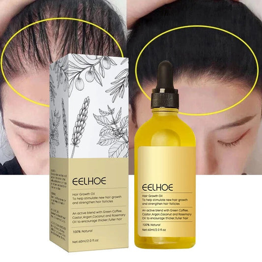 Huile naturelle pour la croissance des cheveux